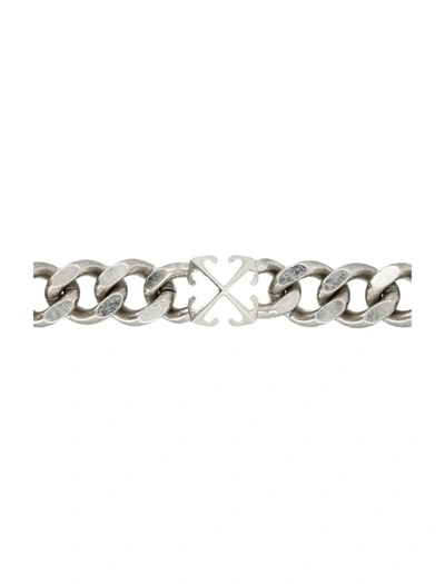 Off-white Arrows-motif Chain Bracelet In Silver