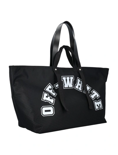 Shop Off-white Day Off Mesh Baseball Logo Tote Bag In Black
