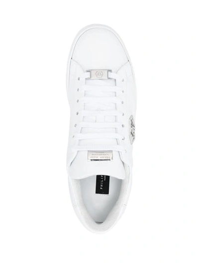 Shop Philipp Plein Flat Shoes White