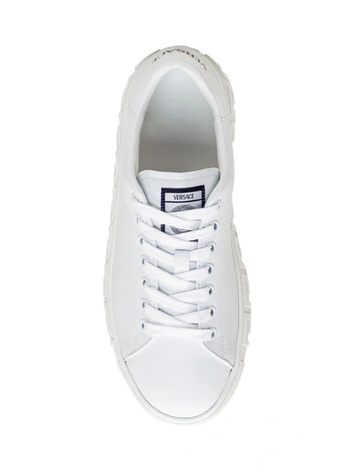 Shop Versace Greek Sneaker In White