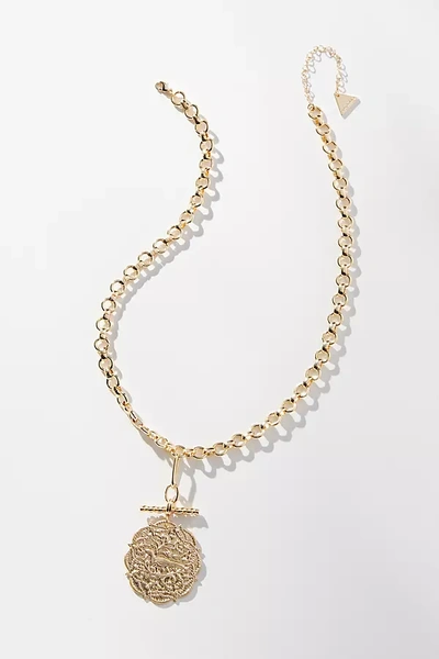 Shop By Anthropologie Gold-plated Molten Pendant Necklace