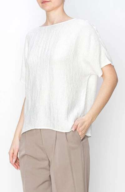 Shop Melloday Textured Button Back Top In White