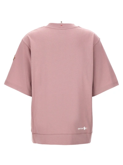 Shop Moncler Logo Print T-shirt Pink