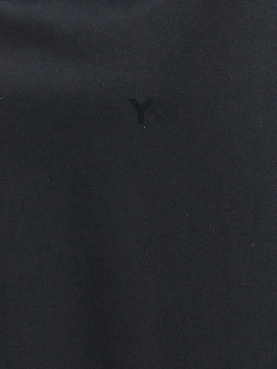 Shop Y-3 Logo Print Hoodie Sweatshirt Black