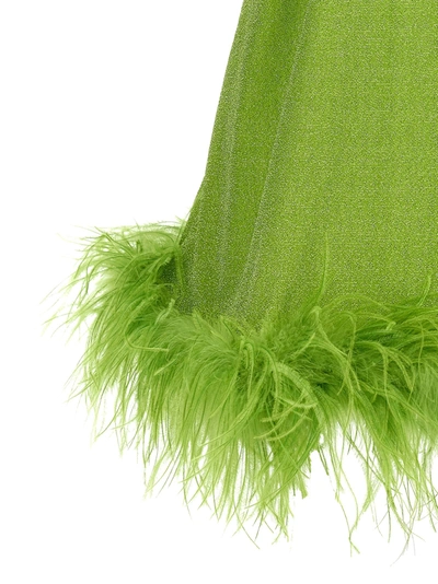 Shop Oseree Lumiere Plumage Dresses Green