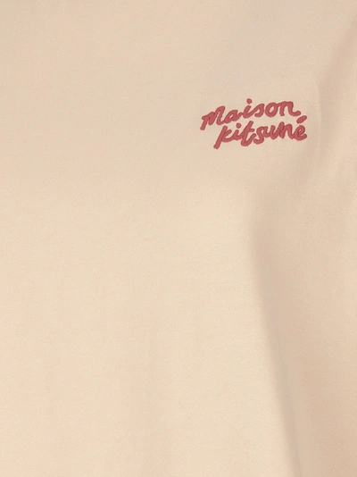 Shop Maison Kitsuné Handwriting T-shirt Pink