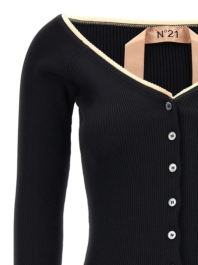 Shop N°21 Ribbed Cardigan Sweater, Cardigans Black