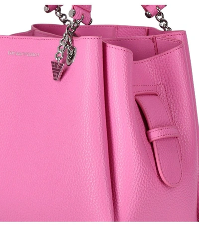 Shop Ea7 Emporio Armani  Charm Pink Handbag
