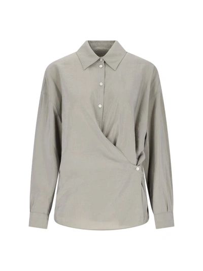 Shop Lemaire Shirts In Beige