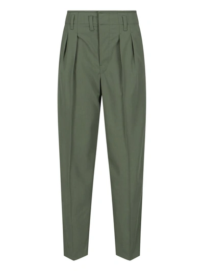 Shop Lemaire Trousers In Green