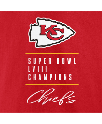 Shop Fanatics Men's  Red Kansas City Chiefs Super Bowl Lviii Champions Autograph Signing T-shirt