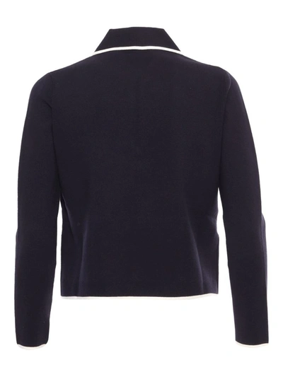 Max Mara Studio Coat In Blue