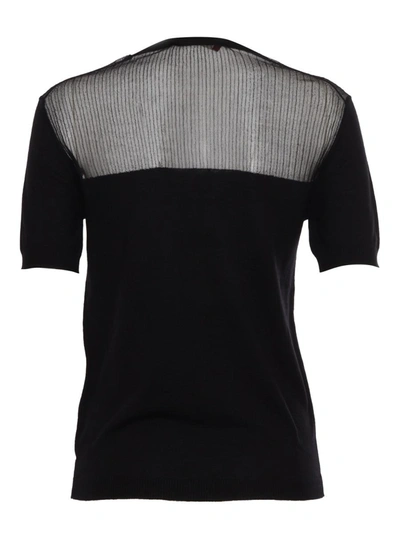 Shop Max Mara Studio Girocoll In Black