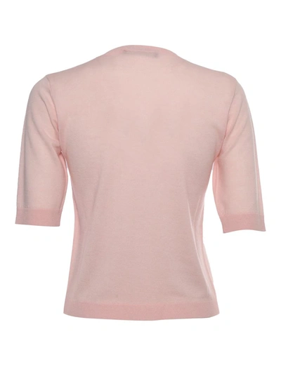 Max Mara Studio Girocoll In Pink