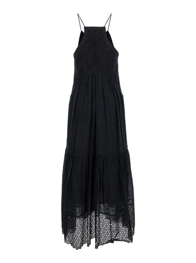 Shop Isabel Marant Étoile Black 'sabba' Maxi Dress In Cotton Woman