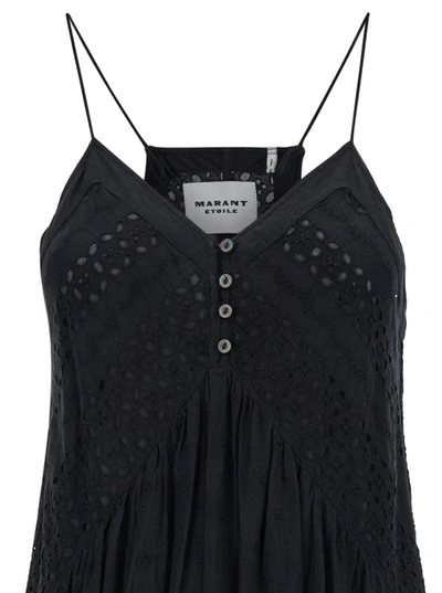 Shop Isabel Marant Étoile Black 'sabba' Maxi Dress In Cotton Woman