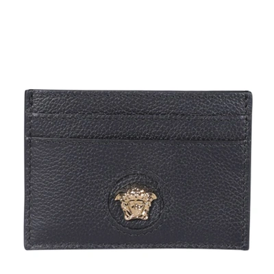 Shop Versace Wallets In Black- Gold