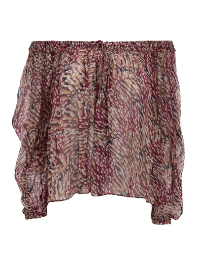 Shop Isabel Marant Étoile Multicolored 'vutti' Blouse With All-over Graphic Print In Viscose Woman