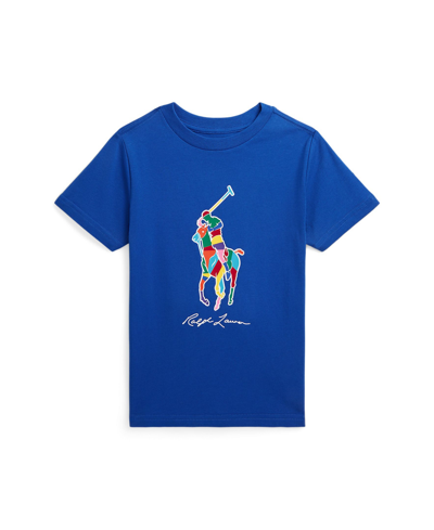 Shop Polo Ralph Lauren Toddler And Little Boys Big Pony Cotton Jersey T-shirt In Heritage Blue