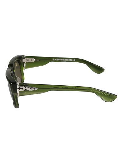 Shop Chrome Hearts Wayfarer Classic Sunglasses In Dark Green