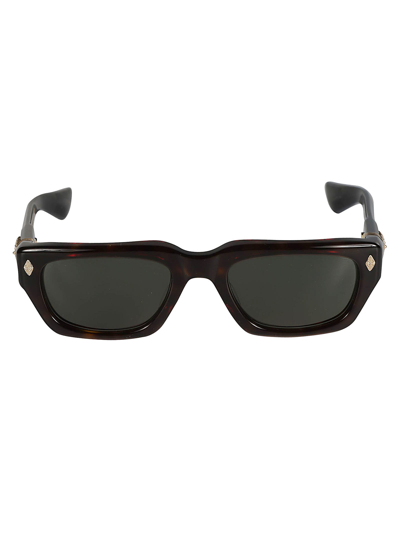 Shop Chrome Hearts Rectangle Classic Sunglasses In Dark