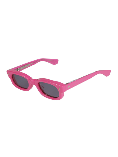 Shop Jacques Marie Mage Rectangle Thick Sunglasses In Azalea
