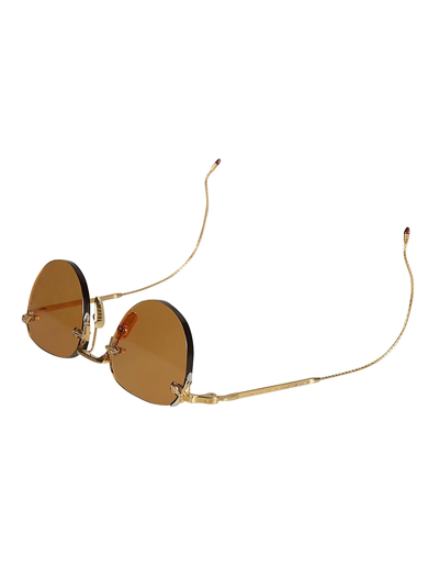 Shop Jacques Marie Mage Rimless Sunglasses In Gold