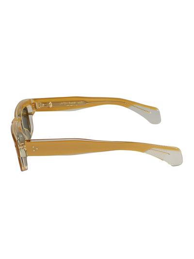 Shop Jacques Marie Mage Rectangle Classic Sunglasses In Gold