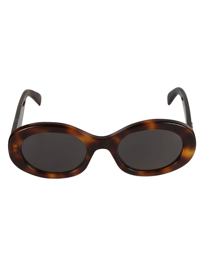 Shop Celine Metal Plaque Flame Effect Sunglasses In 53a