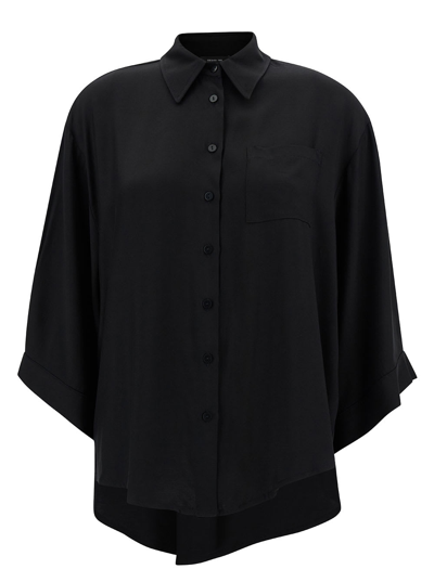 Shop Federica Tosi Oversize Shirt In Black