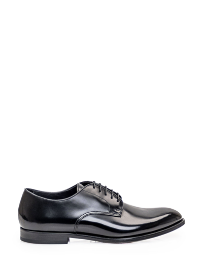Shop Doucal's Leather Lace-up In Nero
