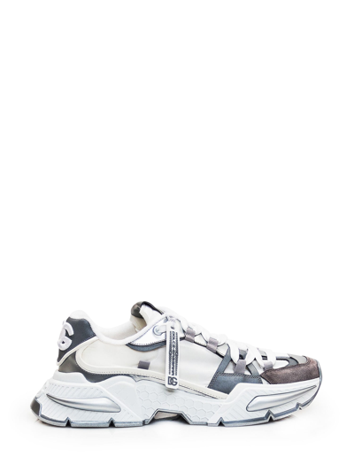 Shop Dolce & Gabbana Airmaster Sneaker In Argento/bianco