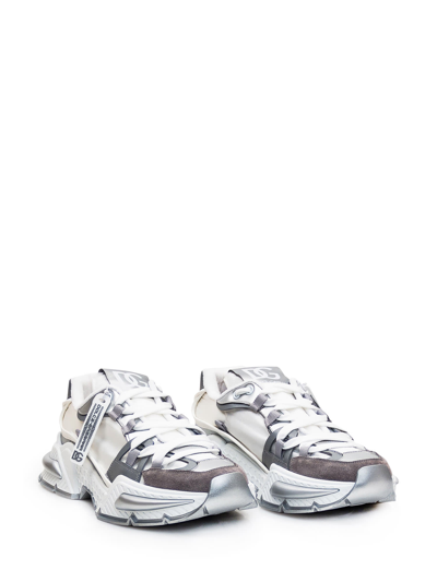 Shop Dolce & Gabbana Airmaster Sneaker In Argento/bianco
