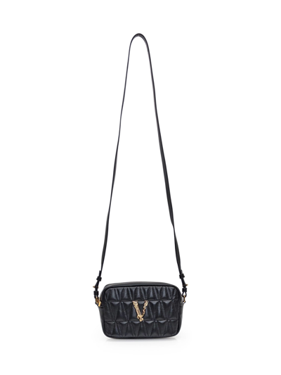 Shop Versace Virtus Bag In Nero-oro