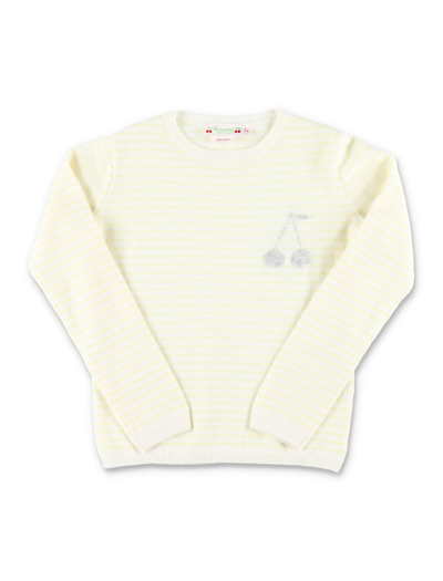 Shop Bonpoint Brunelle Sweater In Pale Yellow