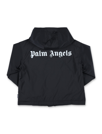 Shop Palm Angels Overlogo Windbreaker In Black