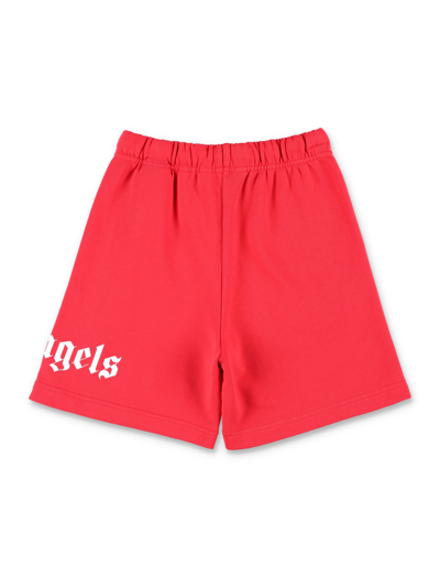 Shop Palm Angels Classic Overlogo Sweat Shorts In Red