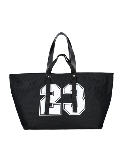 Shop Off-white Day Off Mesh Baseball Logo Tote Bag In Black