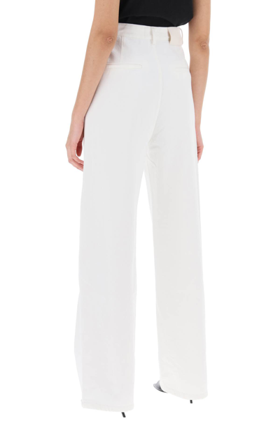 Shop Loulou Studio Attu Oversized Jeans In Ivory (white)