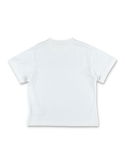 Shop Palm Angels Neon Logo T-shirt In White
