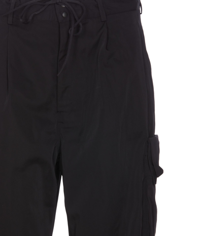 Shop Y-3 Logo Cargo Pants In Black