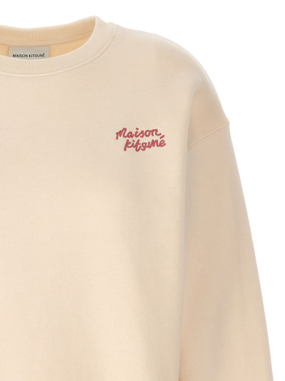 Shop Maison Kitsuné Handwriting Sweatshirt In Pink