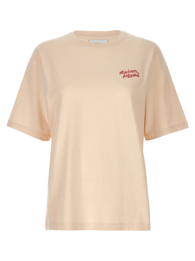 Shop Maison Kitsuné Handwriting T-shirt In Pink