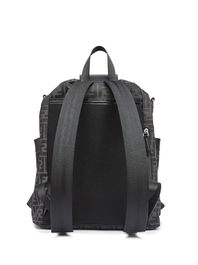 Fendi Small Drawstring Backpack In Asfalto Nero Palladio