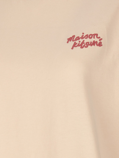 Shop Maison Kitsuné Handwriting T-shirt In Pink
