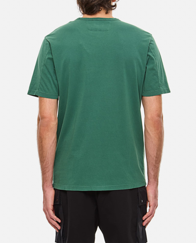 Shop C.p. Company Jersey Resist Dyed Logo T-shirt In Green