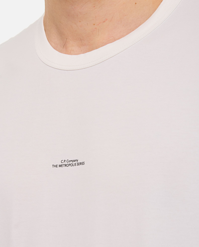 Shop C.p. Company Metropolis Series Mercerized Jersey Logo Print T-shirt In White