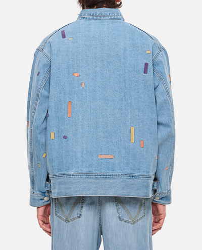 Levi's Light Blue Utility Trucker Jacket In Clear Blue