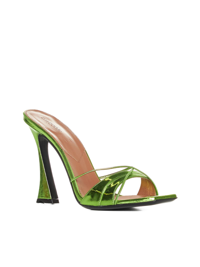 Shop D’accori Sandals In Chameleon Green