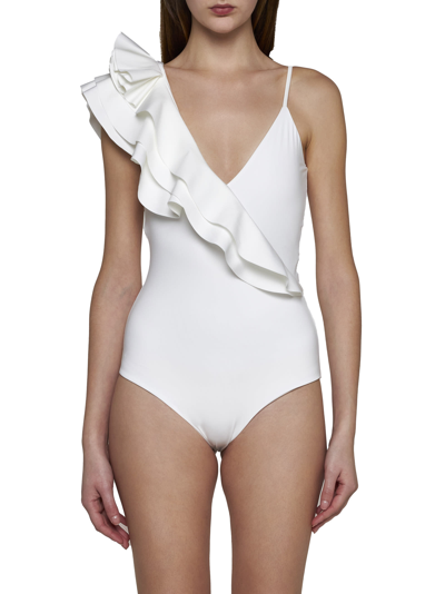 Shop Maygel Coronel Swimwear In Off White